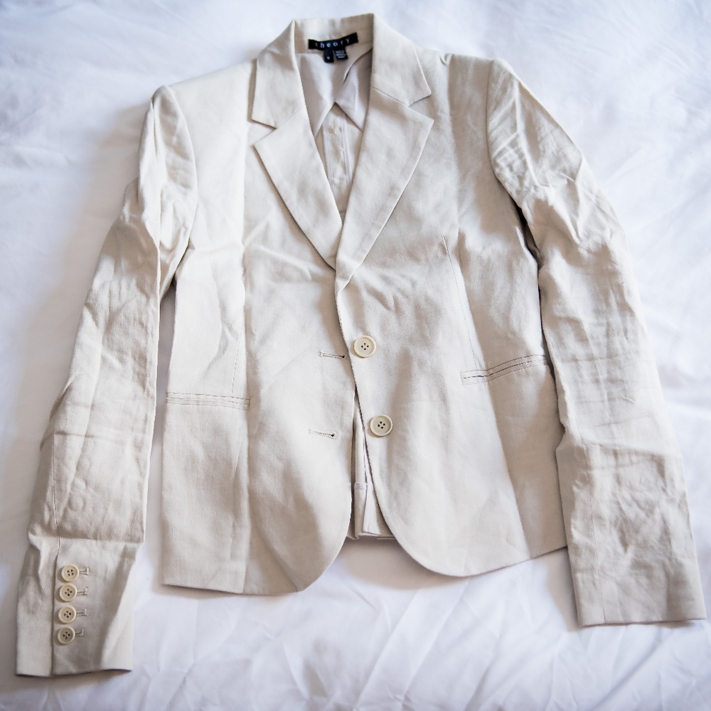 Theory linen blazer, size 0